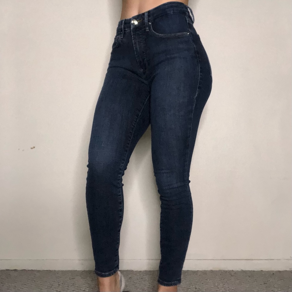 Good American Good Legs High Waist Skinny Jeans 28” Size 27